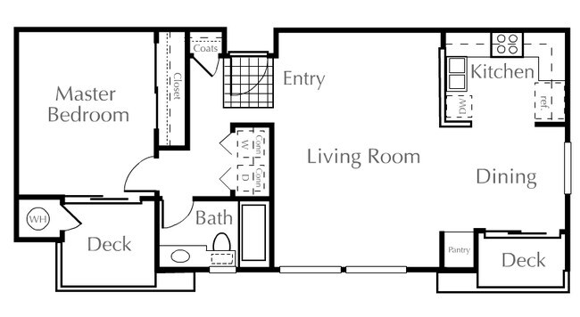 1 Bed • 1 Bath B21 floor plan